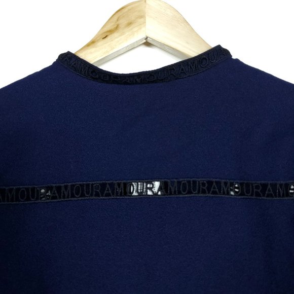 Maje Navy Blue Crochet Amour Designer Remala Dress - Picture 6 of 12